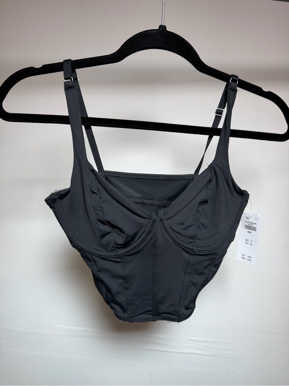 Gilly Hicks Black Underwire Longline Bra Top